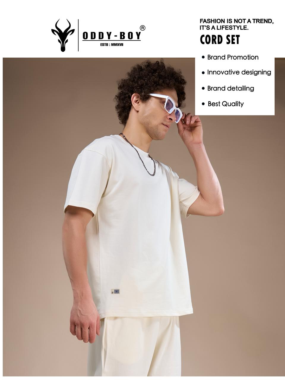 734 Lac 19-21 Oddy Boy Cotton Looper Mens Co Ord Set Supplier