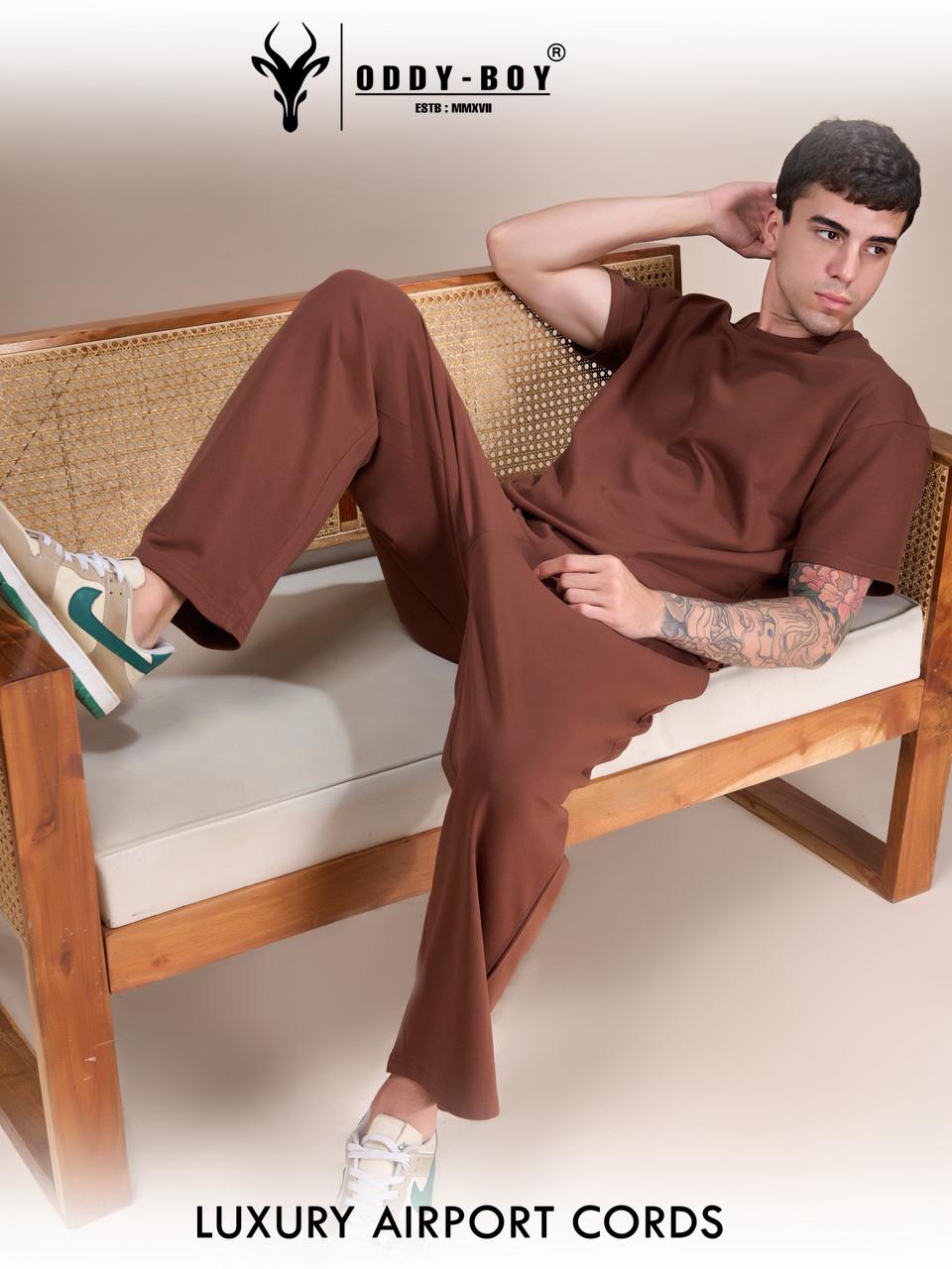 734 Lac 19-21 Oddy Boy Cotton Looper Mens Co Ord Set Supplier