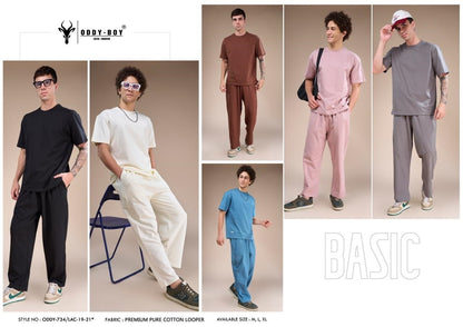734 Lac 19-21 Oddy Boy Cotton Looper Mens Co Ord Set Supplier
