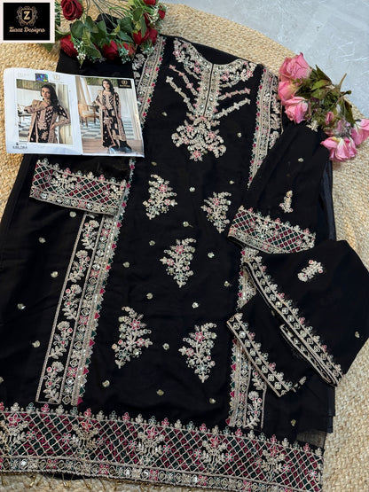 738Abcd Ziaaz Designs Georgette Pakistani Salwar Suits Wholesale Rate