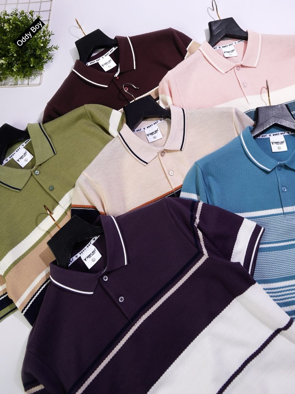 738 Spe-19-22 Polo Oddy Boy Auto Stripes Mens Tshirts Wholesale