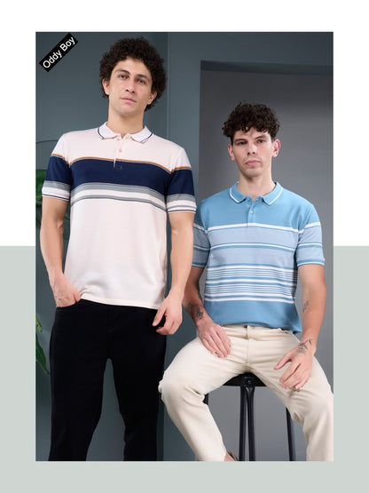 738 Spe-19-22 Polo Oddy Boy Auto Stripes Mens Tshirts Wholesale