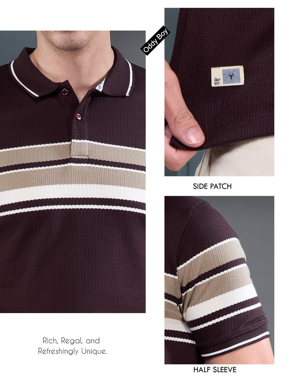 738 Spe-19-22 Polo Oddy Boy Auto Stripes Mens Tshirts Wholesale