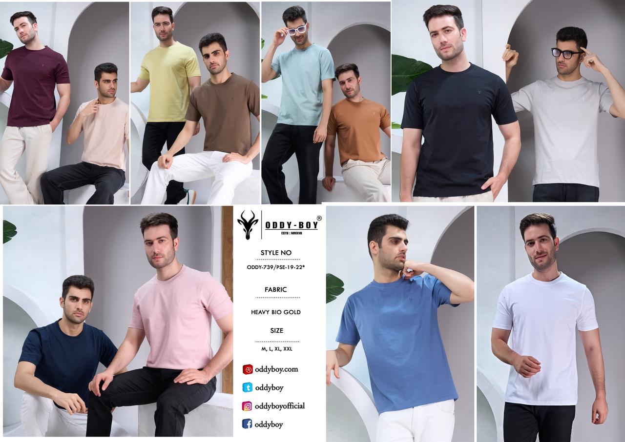 739 Pse-19-22 Oddy Boy Bio Gold Mens Tshirts Wholesaler India