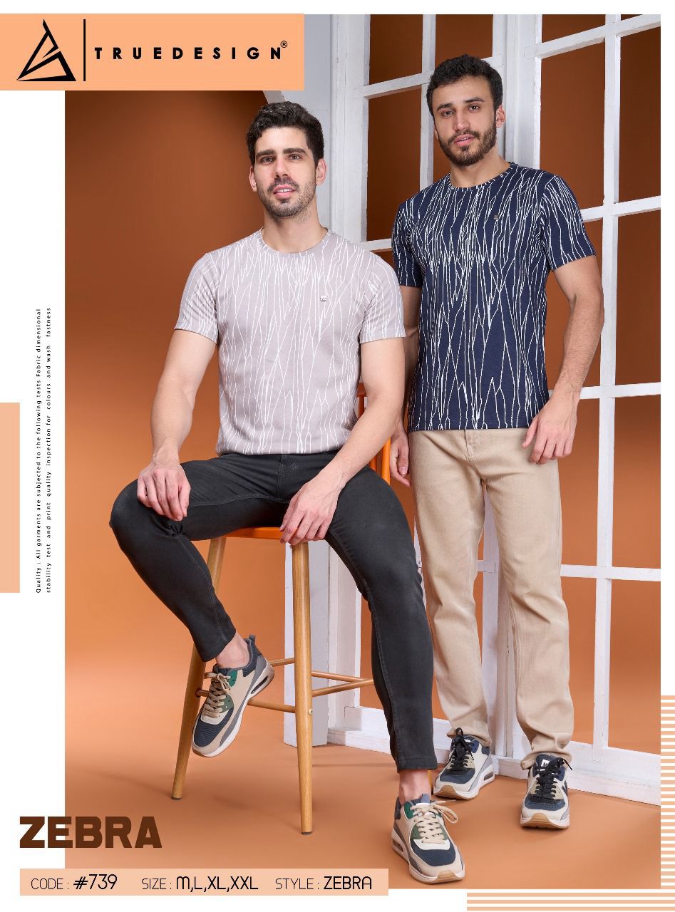 739 Truedesign Jacquard Mens Tshirts