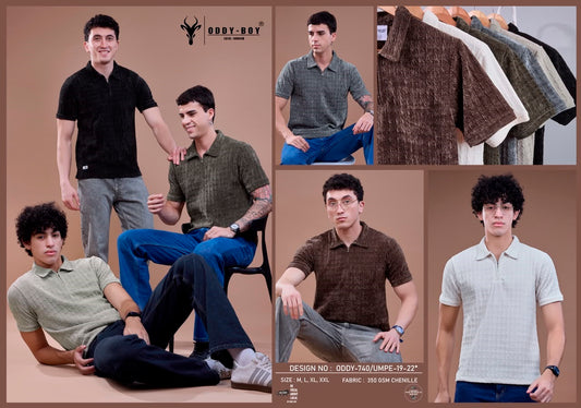 740 Umpe 19-22 Oddy Boy Chenille Mens Tshirts Wholesaler