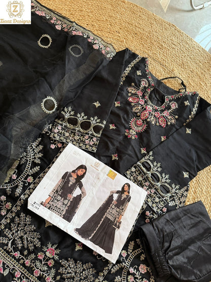 745Ab Ziaaz Designs Organza Pakistani Salwar Suits Manufacturer India