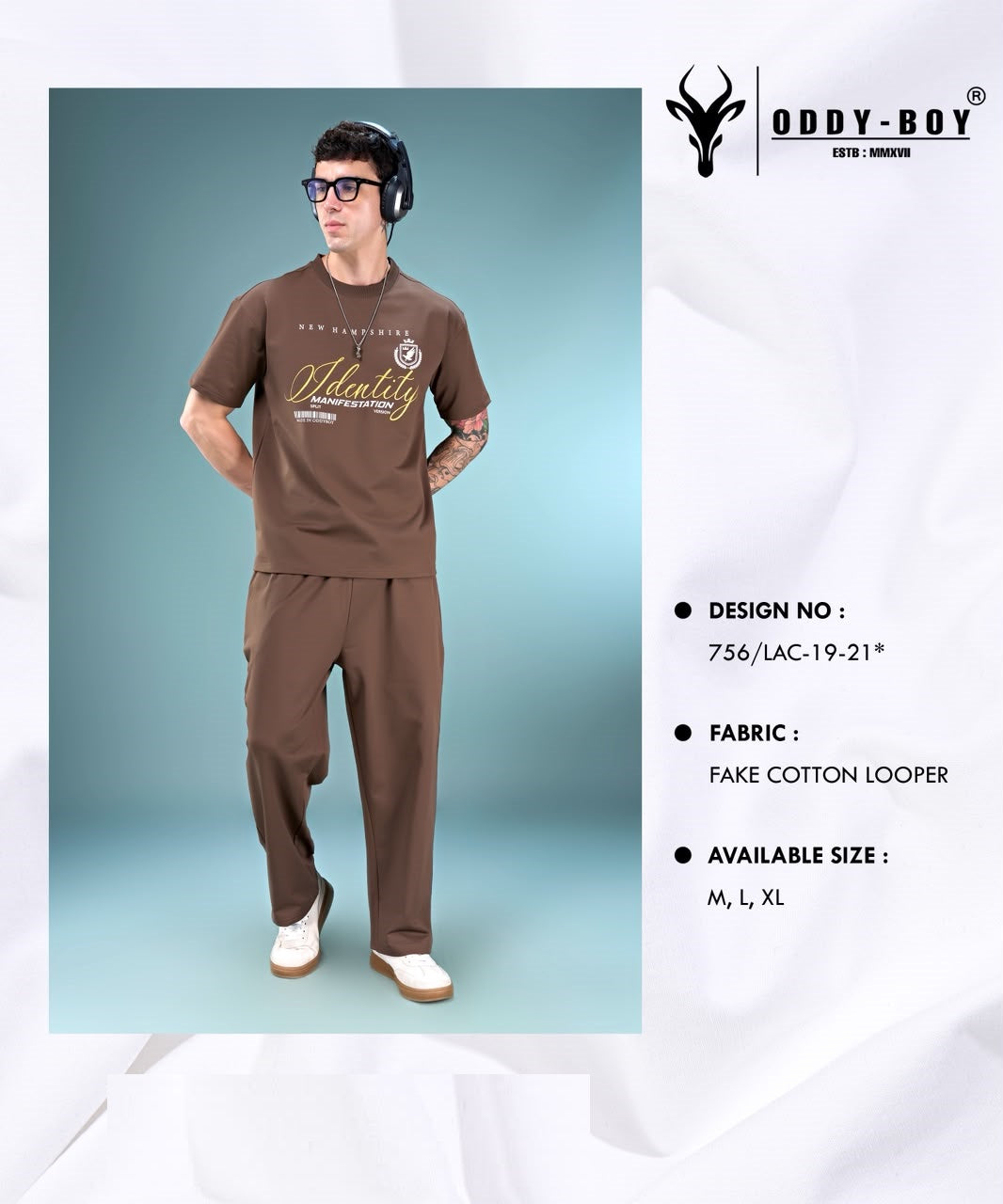 756 Lac 19-21 Oddy Boy Cotton Looper Mens Co Ord Set Exporter Gujarat
