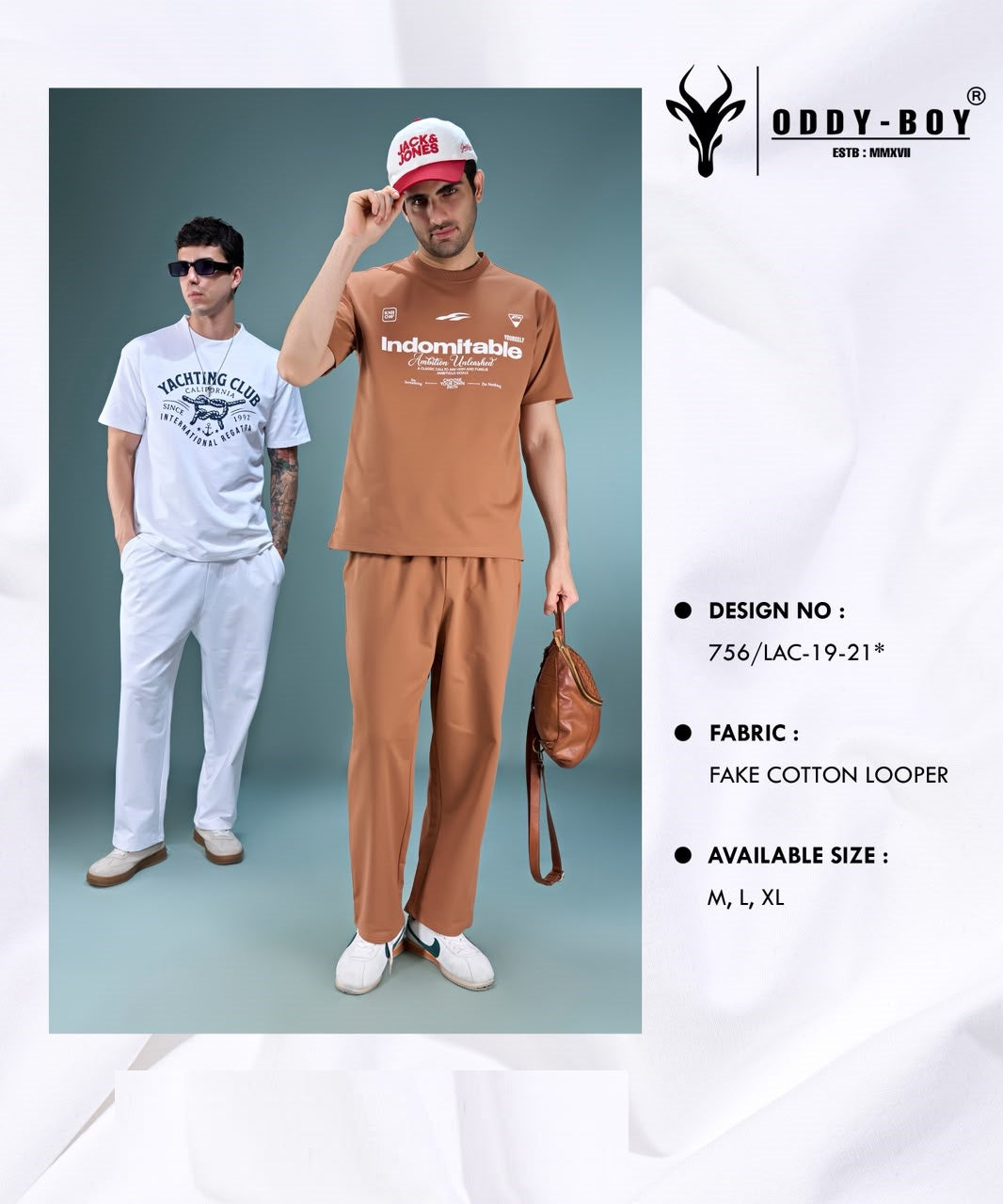 756 Lac 19-21 Oddy Boy Cotton Looper Mens Co Ord Set Exporter Gujarat