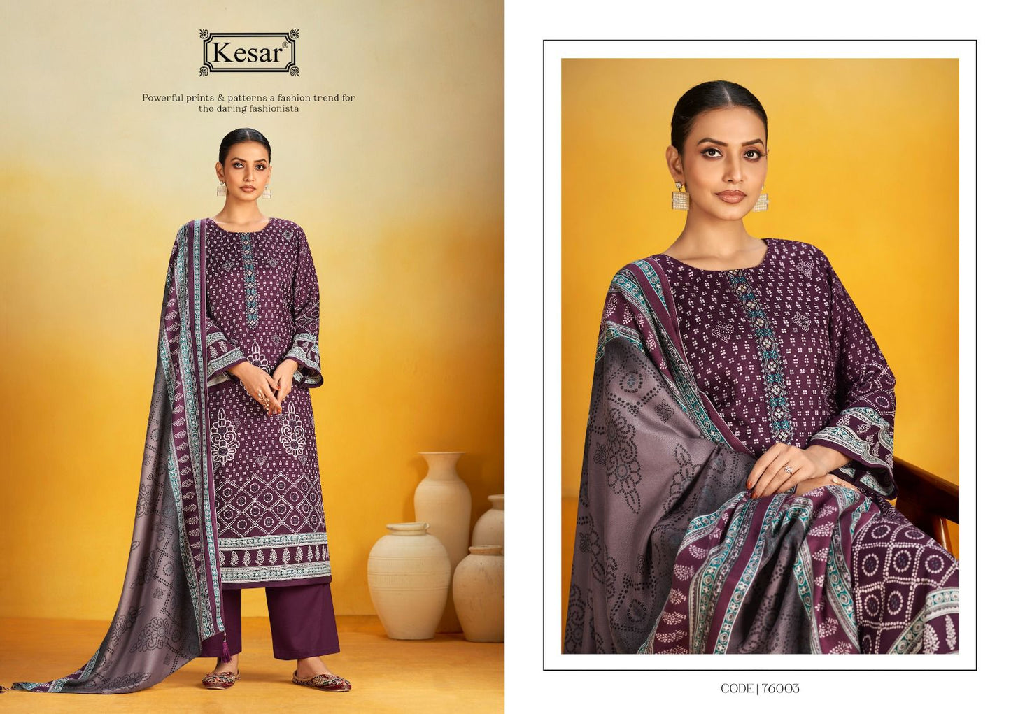 76001-76006 Shahin Kesar Pashmina Suits Wholesale Price