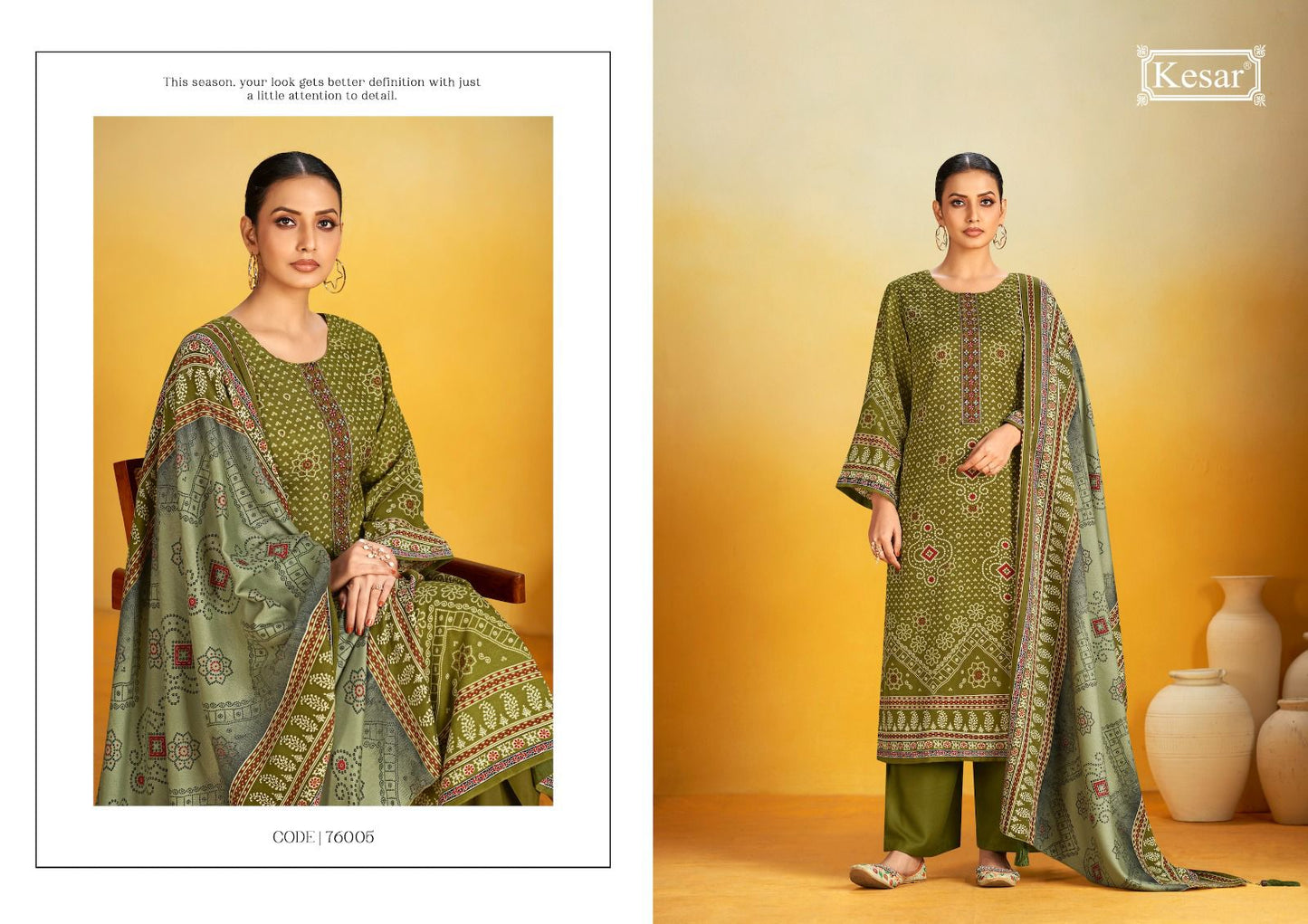 76001-76006 Shahin Kesar Pashmina Suits Wholesale Price