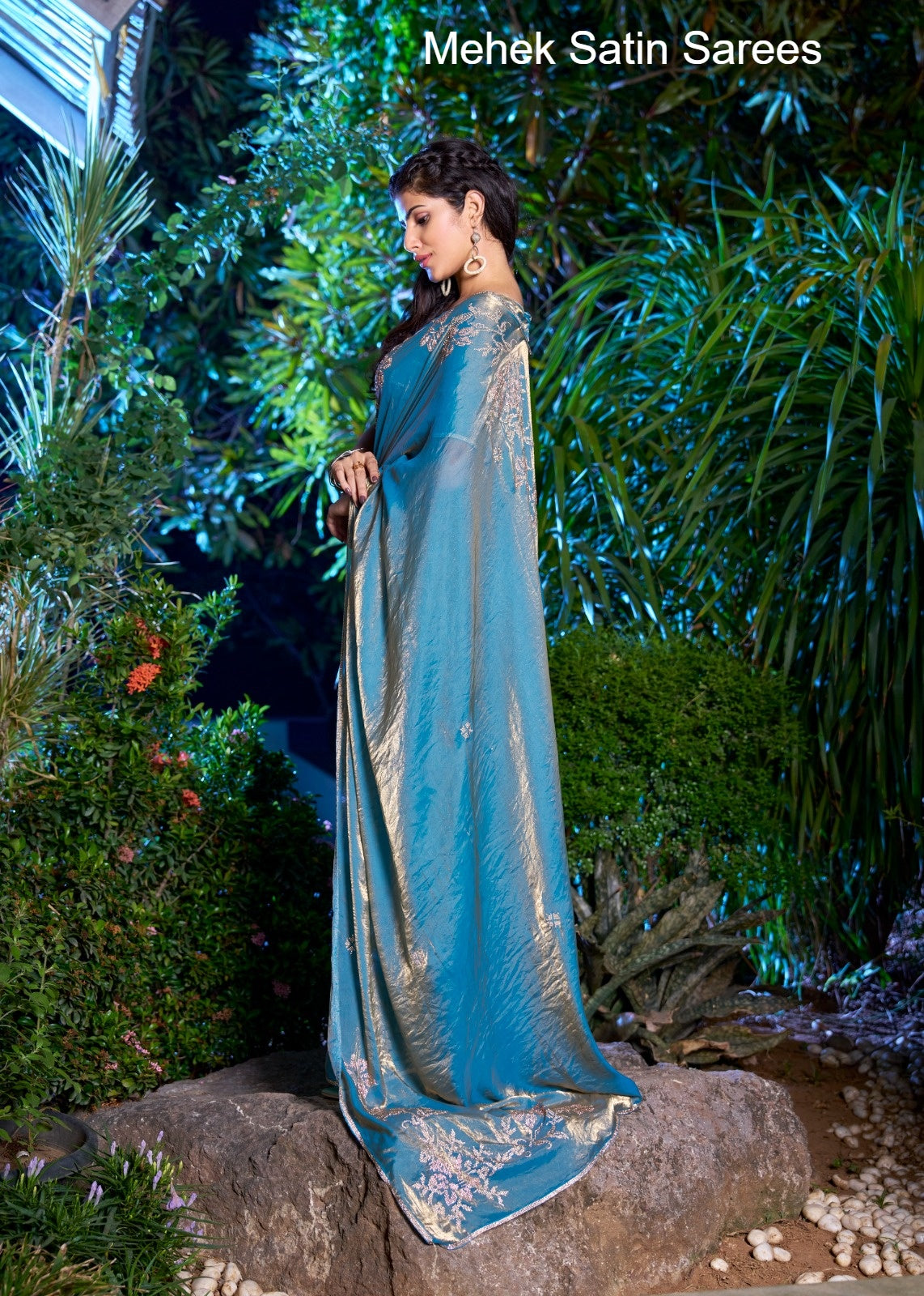 764A To 764D Mehek Satin Sarees Supplier Ahmedabad