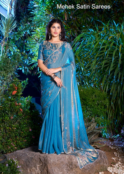 764A To 764D Mehek Satin Sarees Supplier Ahmedabad