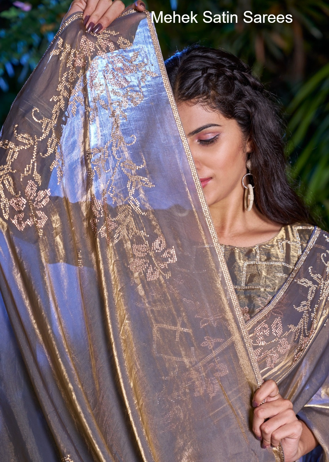 764A To 764D Mehek Satin Sarees Supplier Ahmedabad