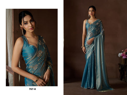 767Abcd Mehek Satin Silk Sarees Manufacturer Ahmedabad