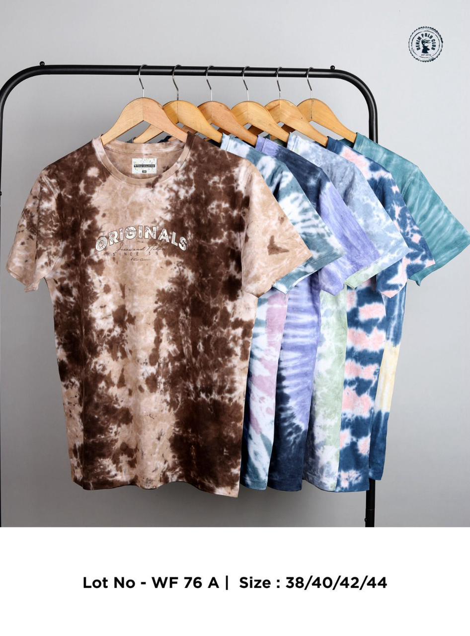 76 4 Four Squares Cotton Biowashed Mens Tshirts Wholesaler Ahmedabad