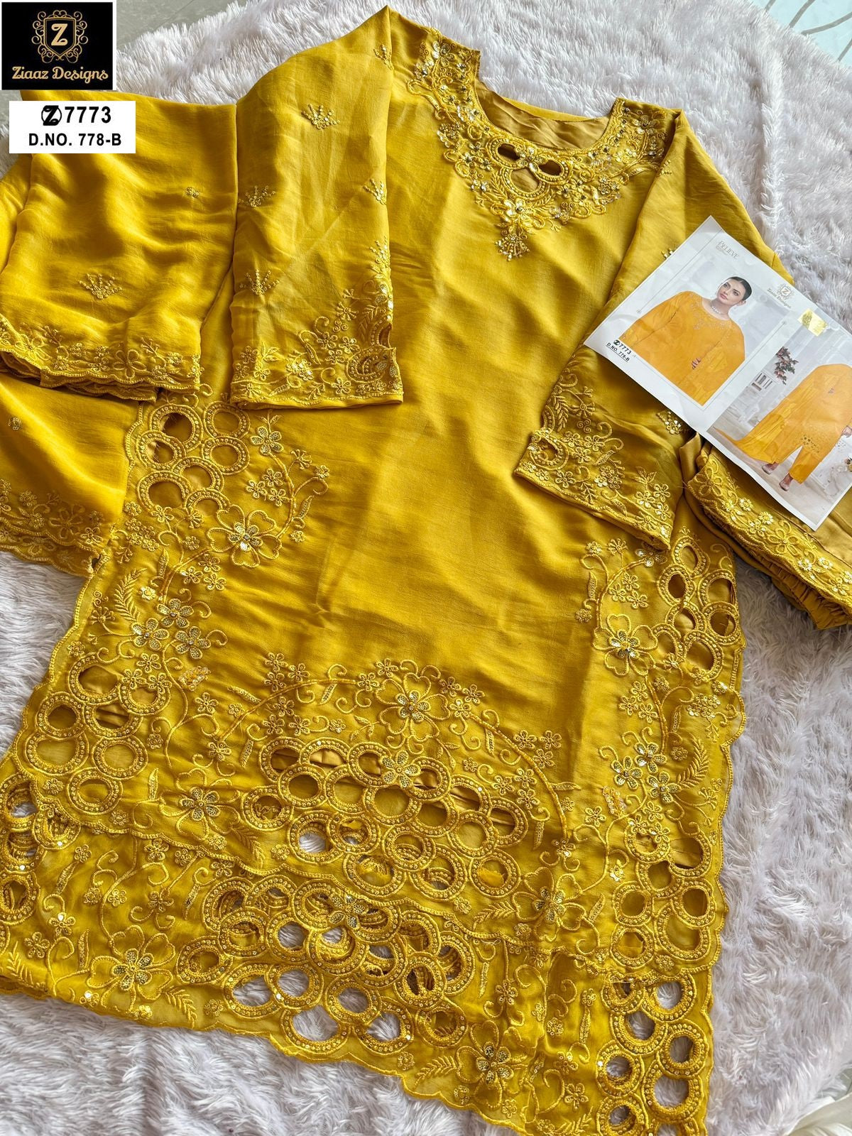 778Abcd Ziaaz Designs Pure Crinckle Chiffon Pakistani Salwar Suits Supplier Gujarat