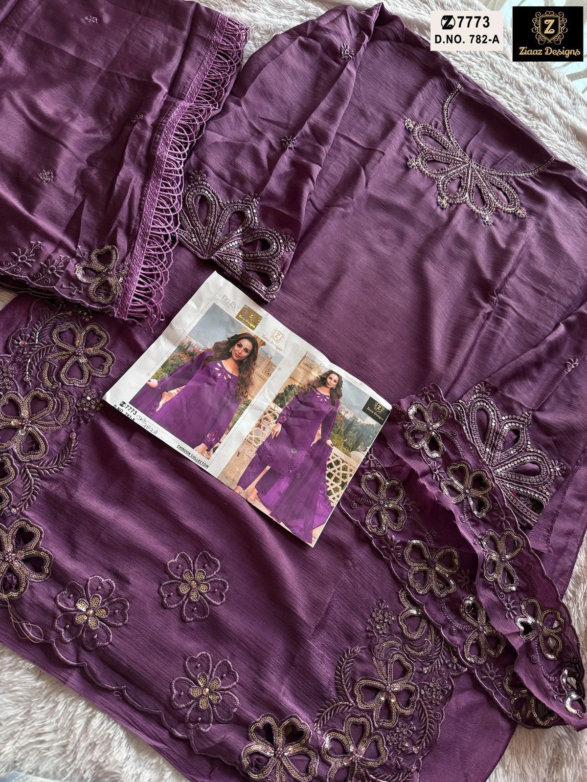 782Abc Ziaaz Designs Chinon Pakistani Salwar Suits Supplier Gujarat