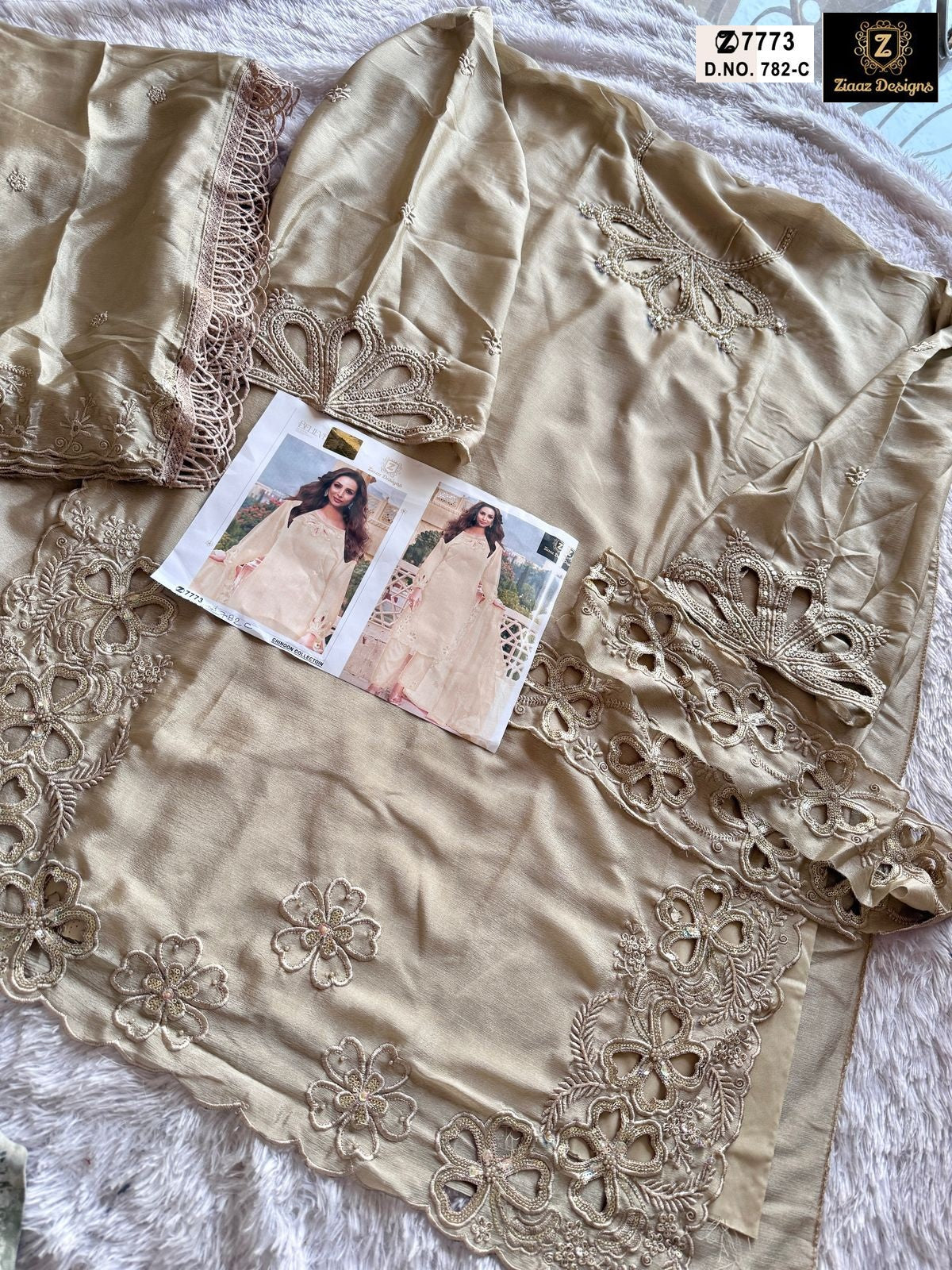 782Abc Ziaaz Designs Chinon Pakistani Salwar Suits Supplier Gujarat