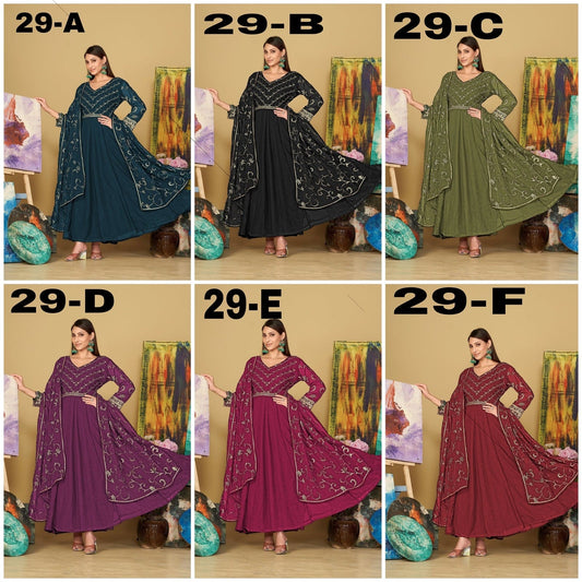 Apple Vol 3 9 Starfashion Georgette Readymade Anarkali Suits Exporter Gujarat