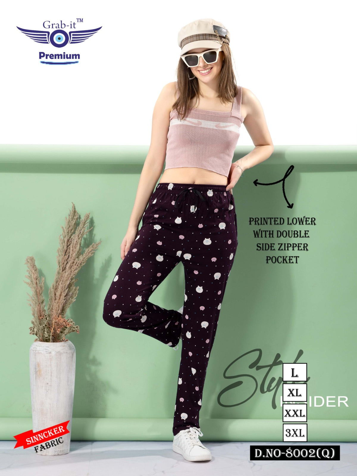 8002 Q Grab It Sincker Women Night Lower Exporter India