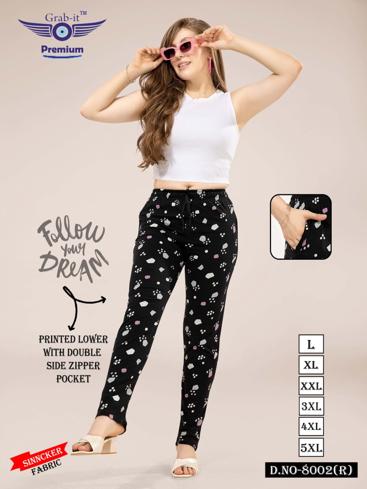 8002 R Grab It Sinker Women Night Lower Supplier India