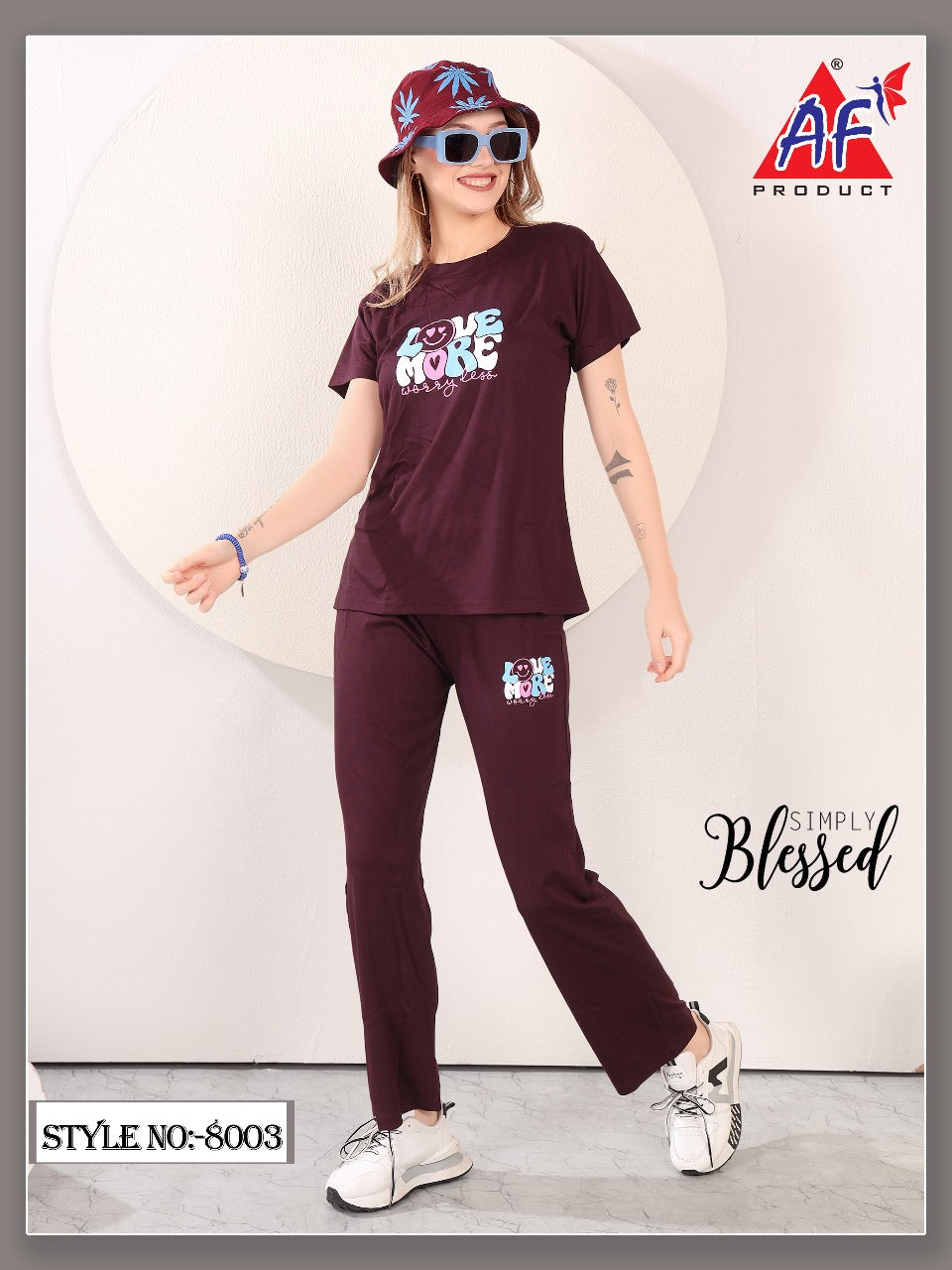 8003 Ajanta Fashion Tencil Pyjama Night Suits Wholesale Price