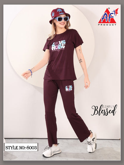 8003 Ajanta Fashion Tencil Pyjama Night Suits Wholesale Price