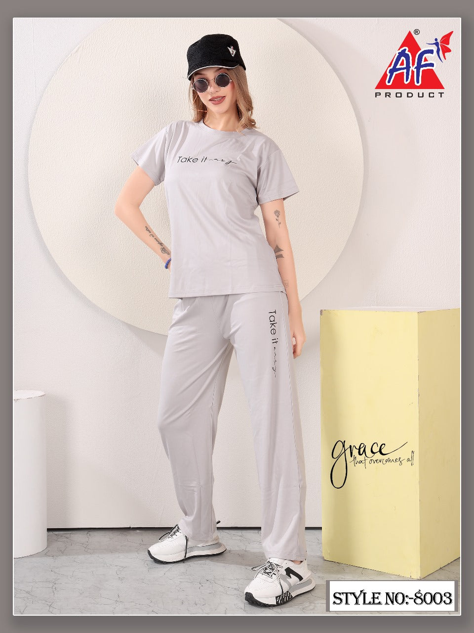 8003 Ajanta Fashion Tencil Pyjama Night Suits Wholesale Price