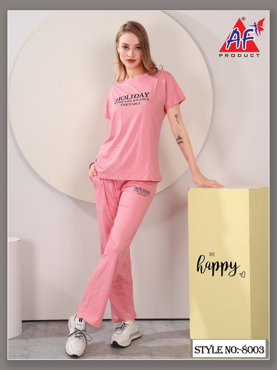 8003 Ajanta Fashion Tencil Pyjama Night Suits Wholesale Price