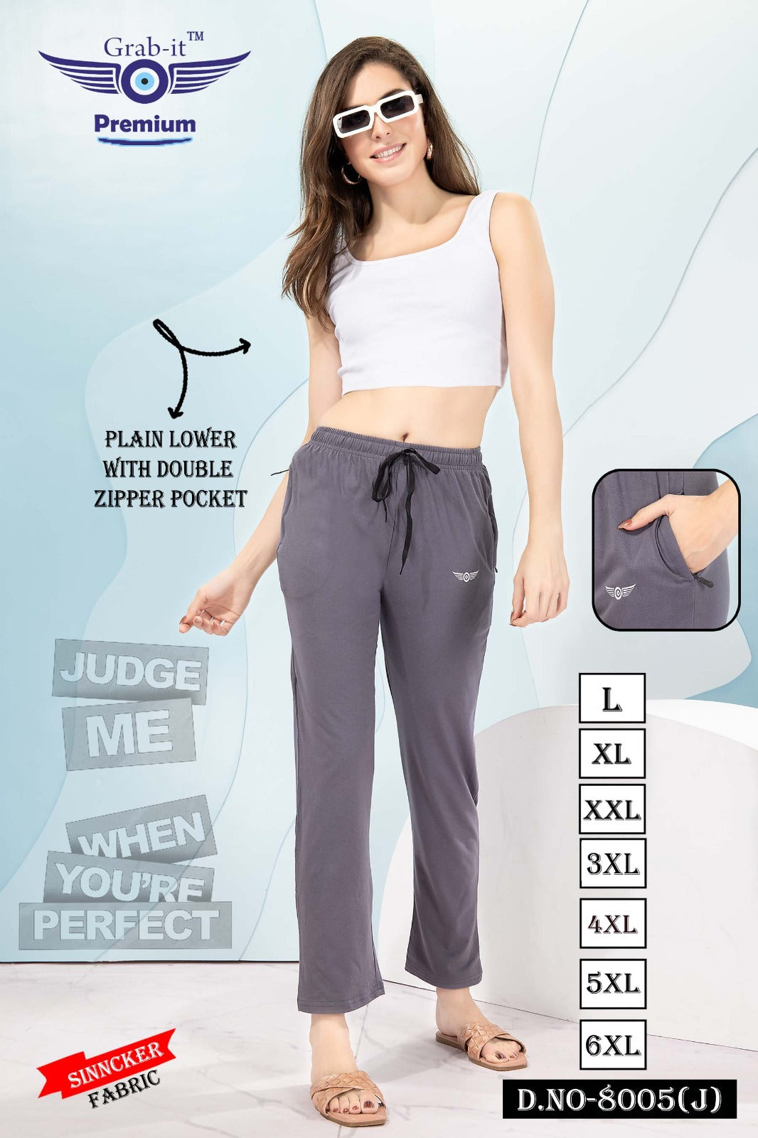8005 J Grab It Sinker Women Track Pants Wholesale Rate