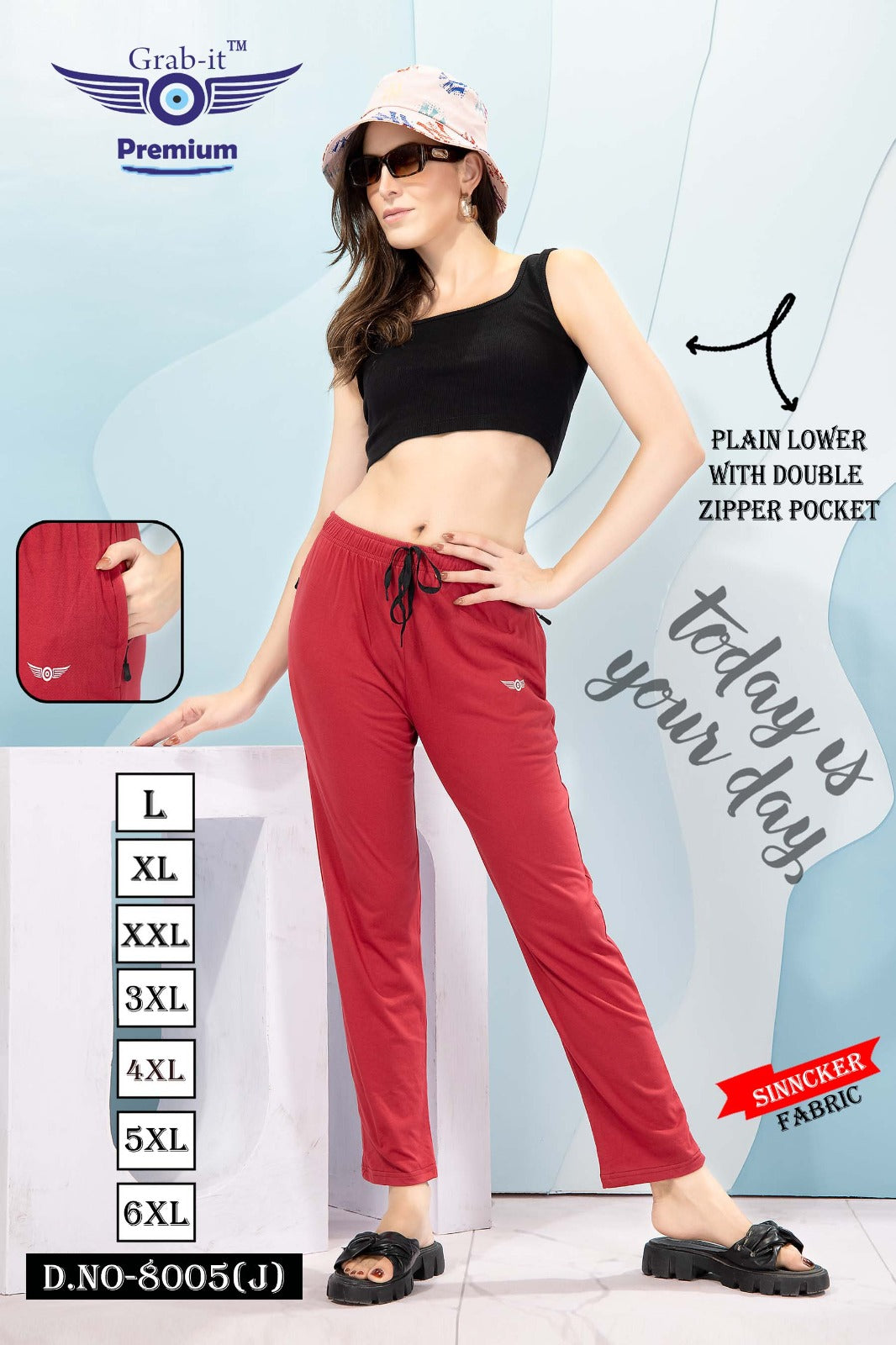 8005 J Grab It Sinker Women Track Pants Wholesale Rate