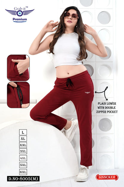 8005 M Grab It Sincker Women Track Pants Wholesaler Gujarat