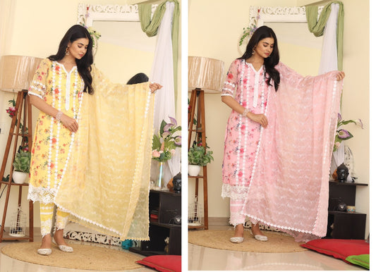 8043 Aarohi Silk Readymade Pant Style Suits