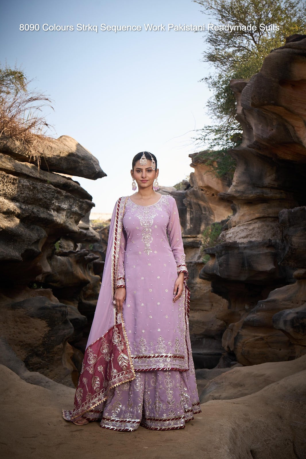 8090 Strkq Faux Georgette Pakistani Readymade Suits Wholesaler Ahmedabad