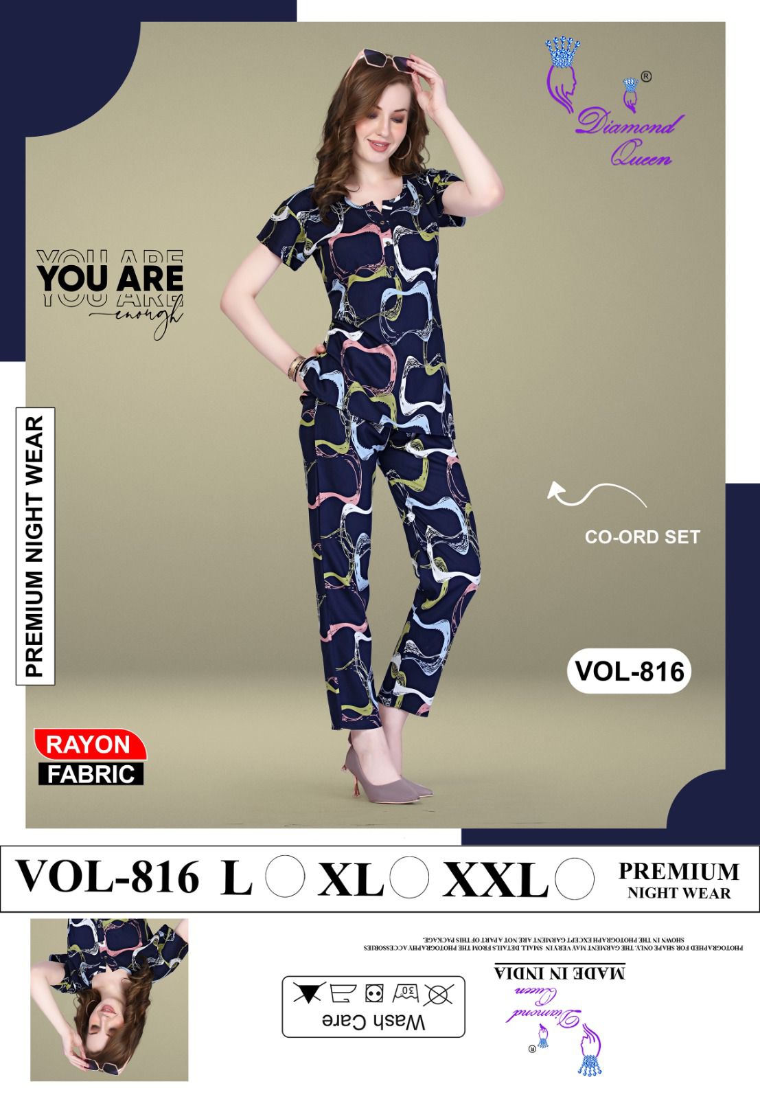 815-816 Diamond Queen Rayon Co Ord Set Wholesale Rate