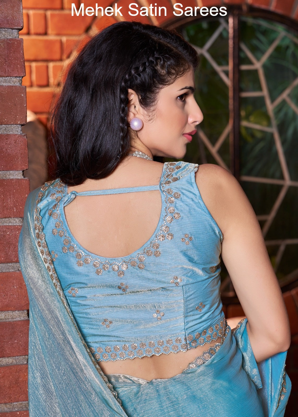 817A To 817E Mehek Satin Sarees Wholesaler Ahmedabad