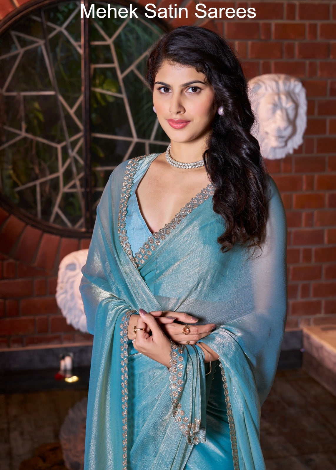 817A To 817E Mehek Satin Sarees Wholesaler Ahmedabad