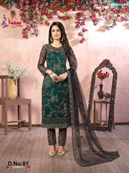 81 To 84 Vol 8 Vaani Net Pakistani Salwar Suits Wholesale