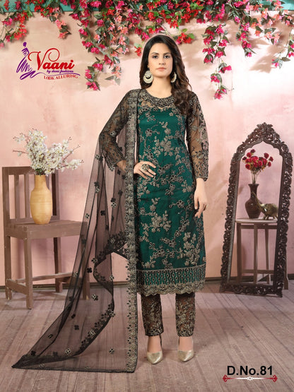 81 To 84 Vol 8 Vaani Net Pakistani Salwar Suits Wholesale
