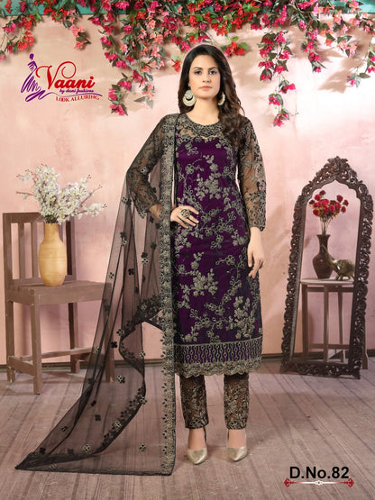 81 To 84 Vol 8 Vaani Net Pakistani Salwar Suits Wholesale