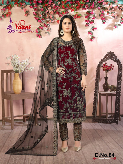 81 To 84 Vol 8 Vaani Net Pakistani Salwar Suits Wholesale