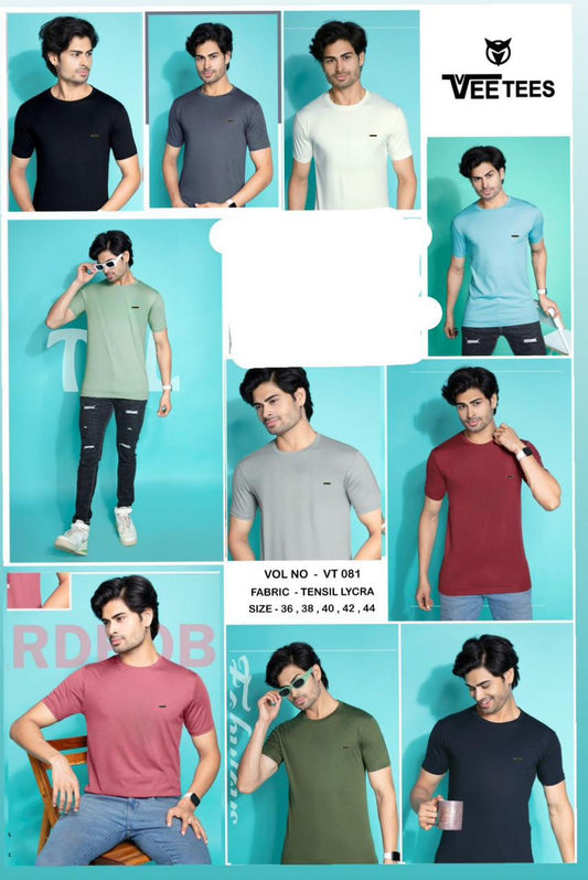 81 Vee Tees Tencil Lycra Mens Tshirts Supplier India