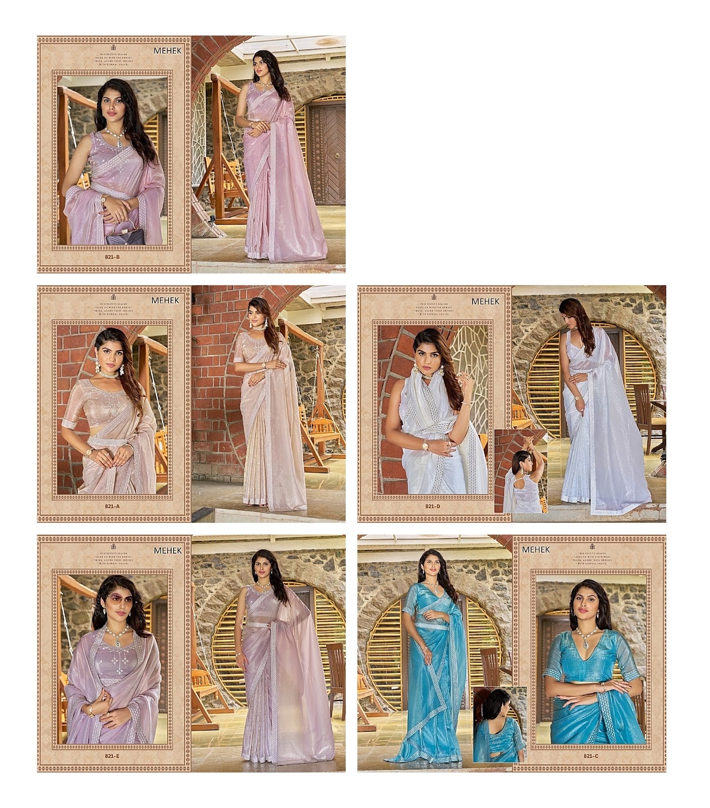 821Abcde Mehek Crush Sarees Manufacturer Gujarat