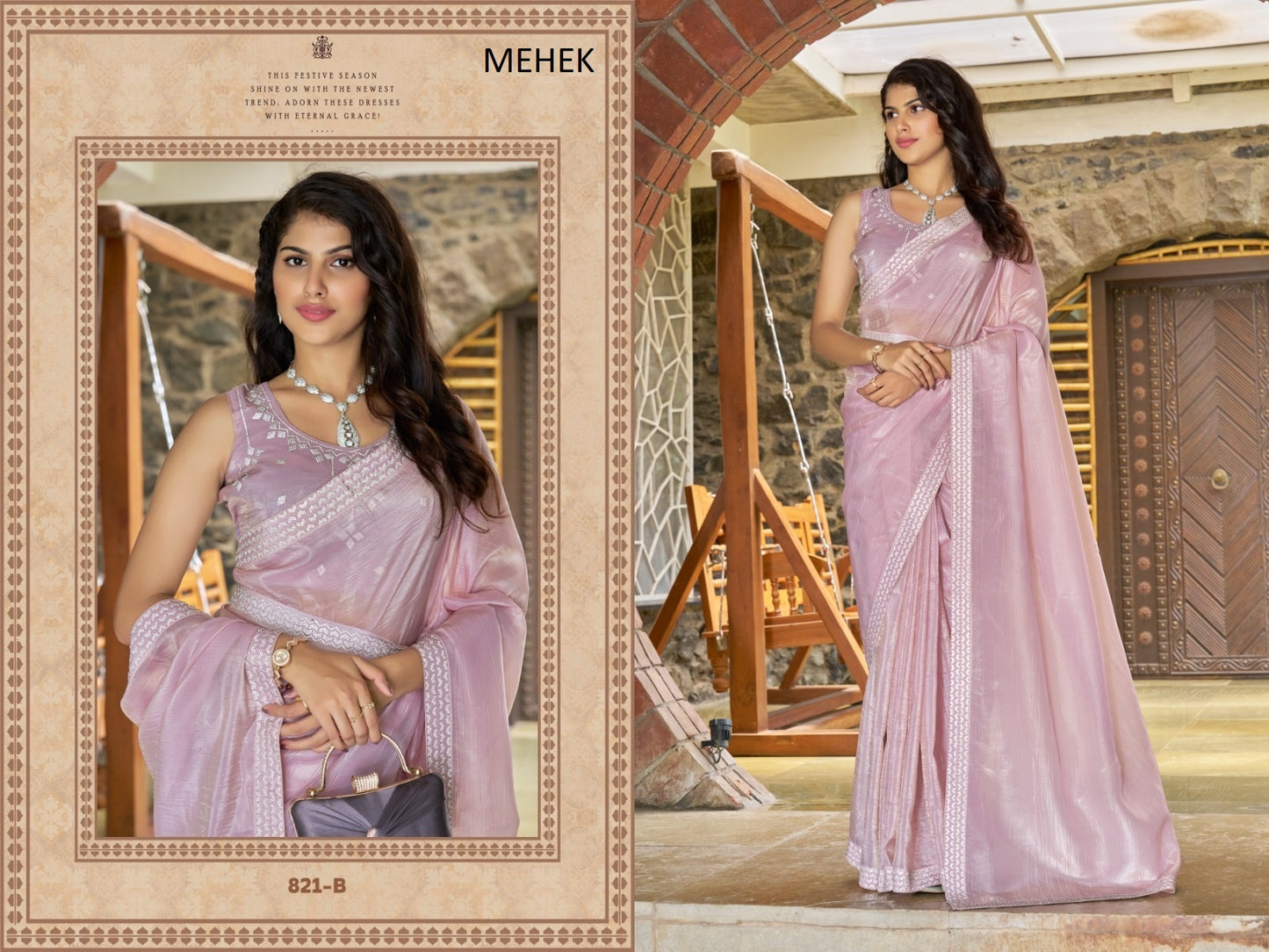 821Abcde Mehek Crush Sarees Manufacturer Gujarat