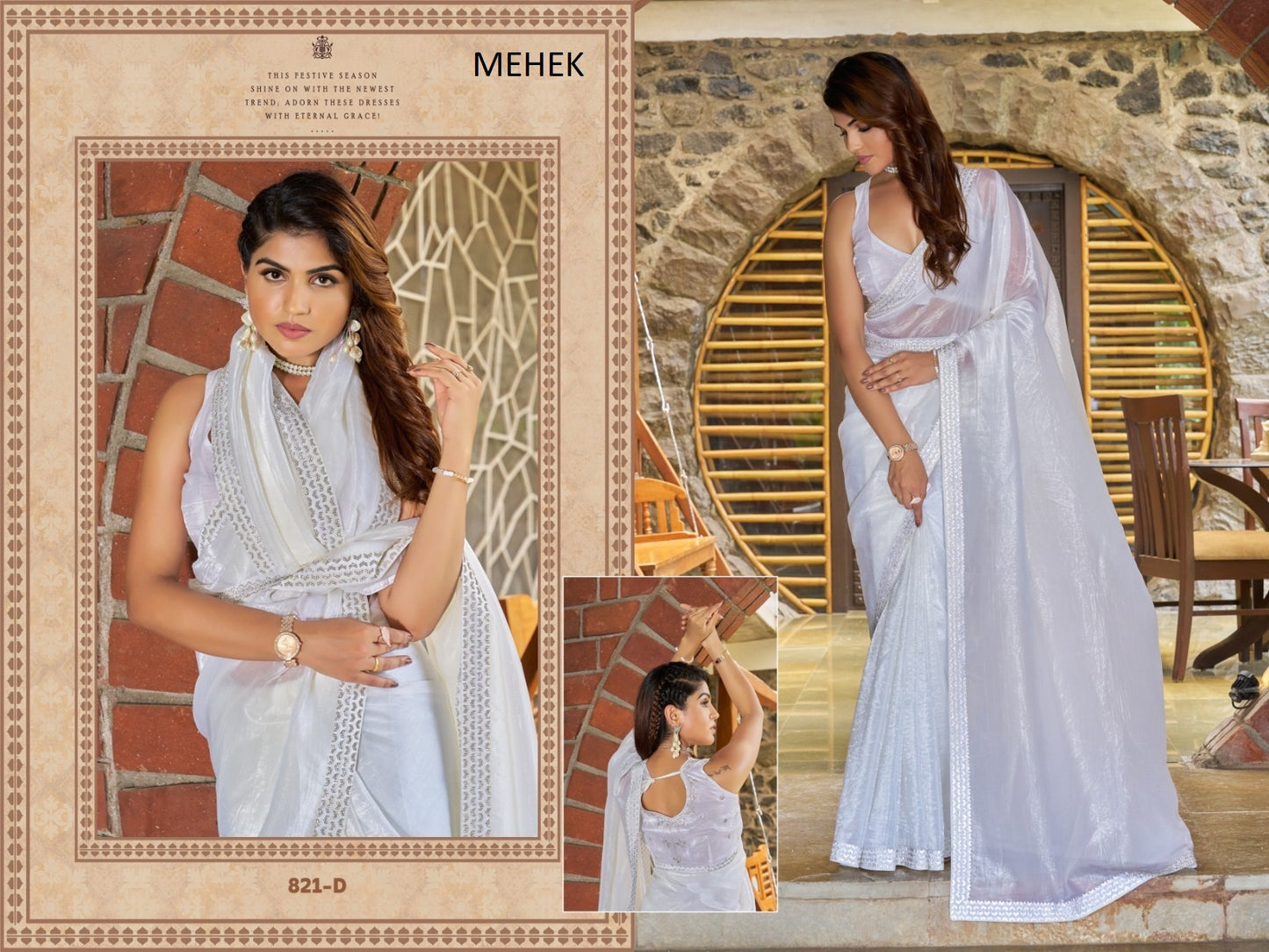 821Abcde Mehek Crush Sarees Manufacturer Gujarat