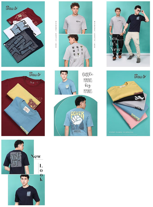 843 Growup Cotton Looper Mens Tshirts Wholesale