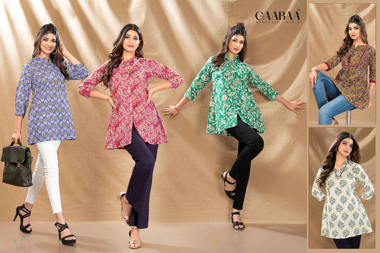 887 Gaabaa Pure Cotton Stylish Short Tops Wholesale Rate
