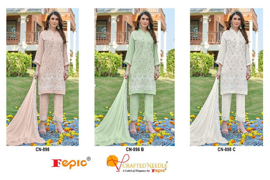 898 Crafted Needle Georgette Pakistani Readymade Suits