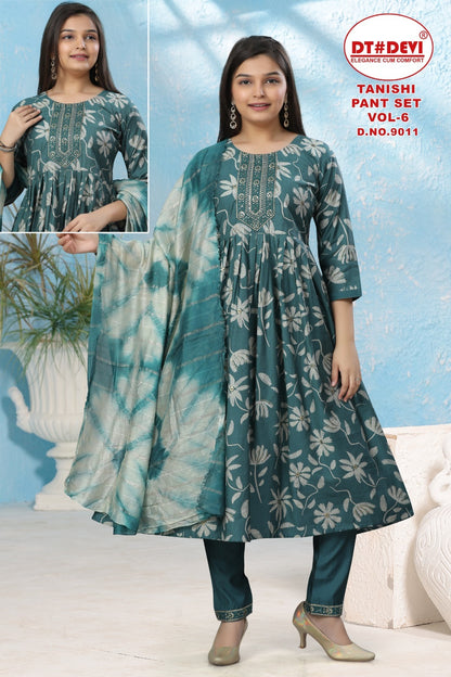9011 Tanishi Vol 6 Dt Devi Vatican Readymade Pant Style Suits Supplier Ahmedabad